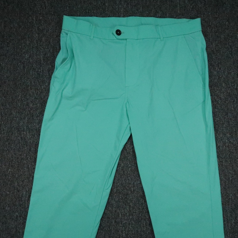 Greyson Pants Mens 35x32 Green Blue Performance Montauk Trouser Golf Straight - Picture 2 of 12
